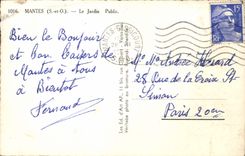 CPM Mantes Le Jardin Public