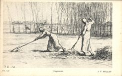 VINTAGE POSTCARD Haymakers JF Millet