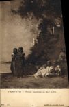 VINTAGE POSTCARD Fromentin Egypliennes Women At the edge of the Nile Museum of Louvre Paris Egype