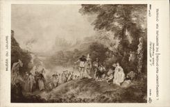 CPA L'Embarquement Pour Cythere Watteau Musee du Louvre Paris 