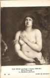 VINTAGE POSTCARD Van Dyck Flemish School the penitent Madeleine Museum of Bordeaux