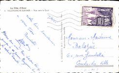 MODERN CARD Villefranche On Sea Seen Towards the Quay