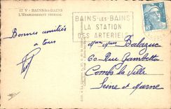 VINTAGE POSTCARD Baths Les Bains Hydropathic establishment