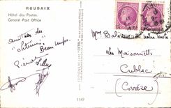 CPM Roubaix Hotel Des Postes
