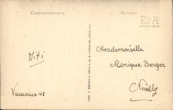 VINTAGE POSTCARD Berck Beach Interior Of the Vault Cazin Perrochaud