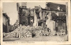 VINTAGE POSTCARD War Senlis Effects Militaria Shell