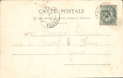 VINTAGE POSTCARD Trawl-nets On the Marne Cathedral