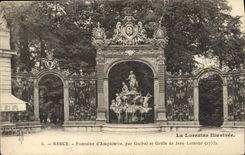 CPA Nancy Fontaine D'Amphitrite Par Guibal Et Grille De Jean Lamour
