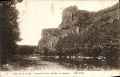 VINTAGE POSTCARD Valley Of the Cure Pierre Perthuis Rocks of Gingon