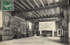 VINTAGE POSTCARD Cyateau De Meillant the Room Of Weapons Stag