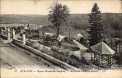 VINTAGE POSTCARD Avallon Public garden Hondaille Geoffroy