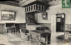 VINTAGE POSTCARD Meillant Castle the Room Of Honor