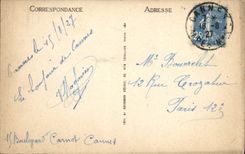 VINTAGE POSTCARD Cannes Walk Of the Small cross Hotels