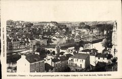 CPA Poitiers Vue Generae Panoramique Prise du rocher Coligny le pont Joubert Vallee du Clain 