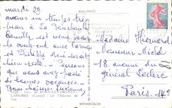 MODERN CARD Surroundings of Bort the Lanobre Organ the Castle of Valley