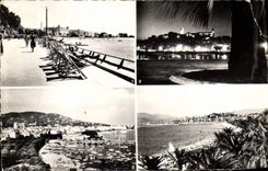 CPM Cannes Les Grands Hotels Le Suquet Le port vu du Suquet