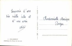 MODERN CARD Chambéry Castle Of the Dukes Of Savoy