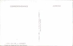 CPA Annecy Canal Du Vasse Et Pont Des Amours