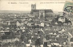 CPA Auxerre Vue Generale Prise De Saint Pierre la cathedrale