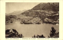 CPA Lac D'Annecy Chateau De Duingt Dents De Lanfon Talloires