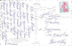 POSTAL MODERNA Dolonne enarena la opinión sobre la playa y el terraplén