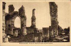 VINTAGE POSTCARD Montfaucon Ruins De I' Eglise
