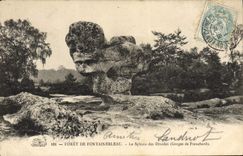 CPA Foret De Fontainebleau Le Sphinx Des Druides Gorges de Franchard