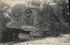 VINTAGE POSTCARD Drill De Fontainebleau Medallion Foucher De Careil
