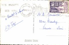 MODERN CARD To remember Of Saumur Castle Quays Town hall School of cavalry