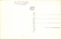 POSTAL MODERNA Lisieux la avenida de la basílica y de la basílica