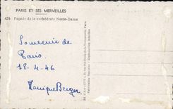 CPM Merveilles Facade De La Cathedrale Notre Dame Paris