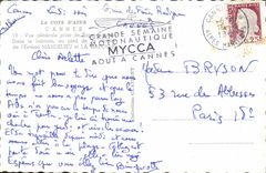 CPM Cannes Vue Generale Prise De super Cannes Esterel Mandelieu et La Napoule