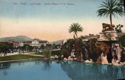 CPA Nice La Grotte Jardin Albert 1er Et Casino