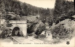 VINTAGE POSTCARD Lioran Tunnel of the Road