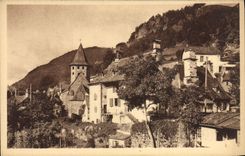 CPA Vic sur Cere Quartier de l'eglise