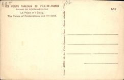 VINTAGE POSTCARD Palate of Fontainebleau the palate and the pond