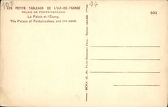 VINTAGE POSTCARD Small Tables Of the Fontainebleau Ile de France the palate and the pond