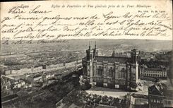 CPA Lyon Eglise de Fourviere et Vue Generale Prise d ela tour metallique
