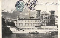 CPA Lyon Cathedrale St Jean et l'archeveche 