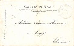 St Jean y el palacio de la catedral de Lyon de la POSTAL de la VENDIMIA del arzobispo