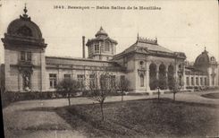 VINTAGE POSTCARD Besancon Saline Baths of Mouillere