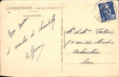 Castillo de la POSTAL de la VENDIMIA de Chantilly el gabinete grande