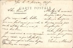 POSTAL Lyon de la VENDIMIA la estación del lugar y de tren de Carnot de Perrache