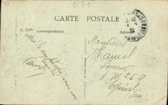 VINTAGE POSTCARD Trawl-net on the Saone Monument of Defense