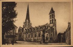 VINTAGE POSTCARD Ancient Autun Cathedral Holy Lazare