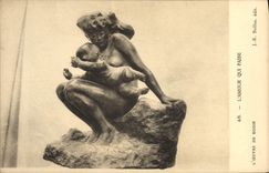 CPA L'Amour Qui Passe Rodin 