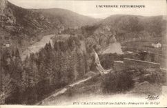 VINTAGE POSTCARD Picturesque Auvergne Chateauneuf les Bains Peninsula of St Cyr