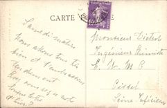 VINTAGE POSTCARD Auvergne Chateauneuf les Bains Seen from of the Great Baths