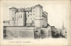 VINTAGE POSTCARD the Castle Southern Frontage Saumur