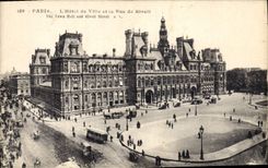 CPA Paris L'Hotel de Ville et la de Rivoli